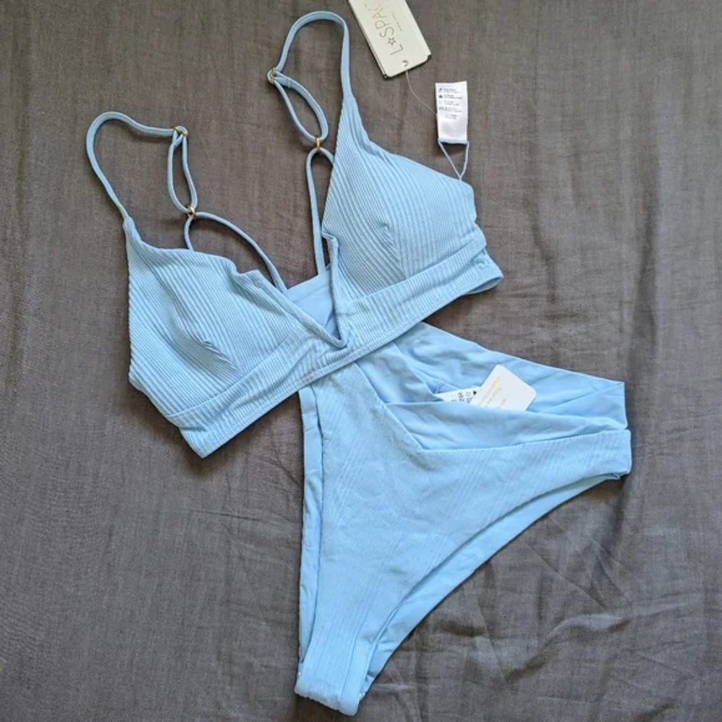 L*Space Siren Top Court Bottoms Bikini Set